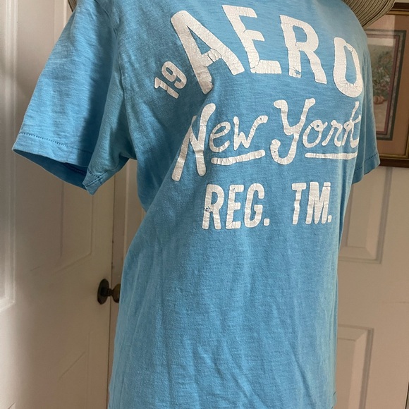 Aeropostale Tops - Aeropostale Light Blue Graphic Tee